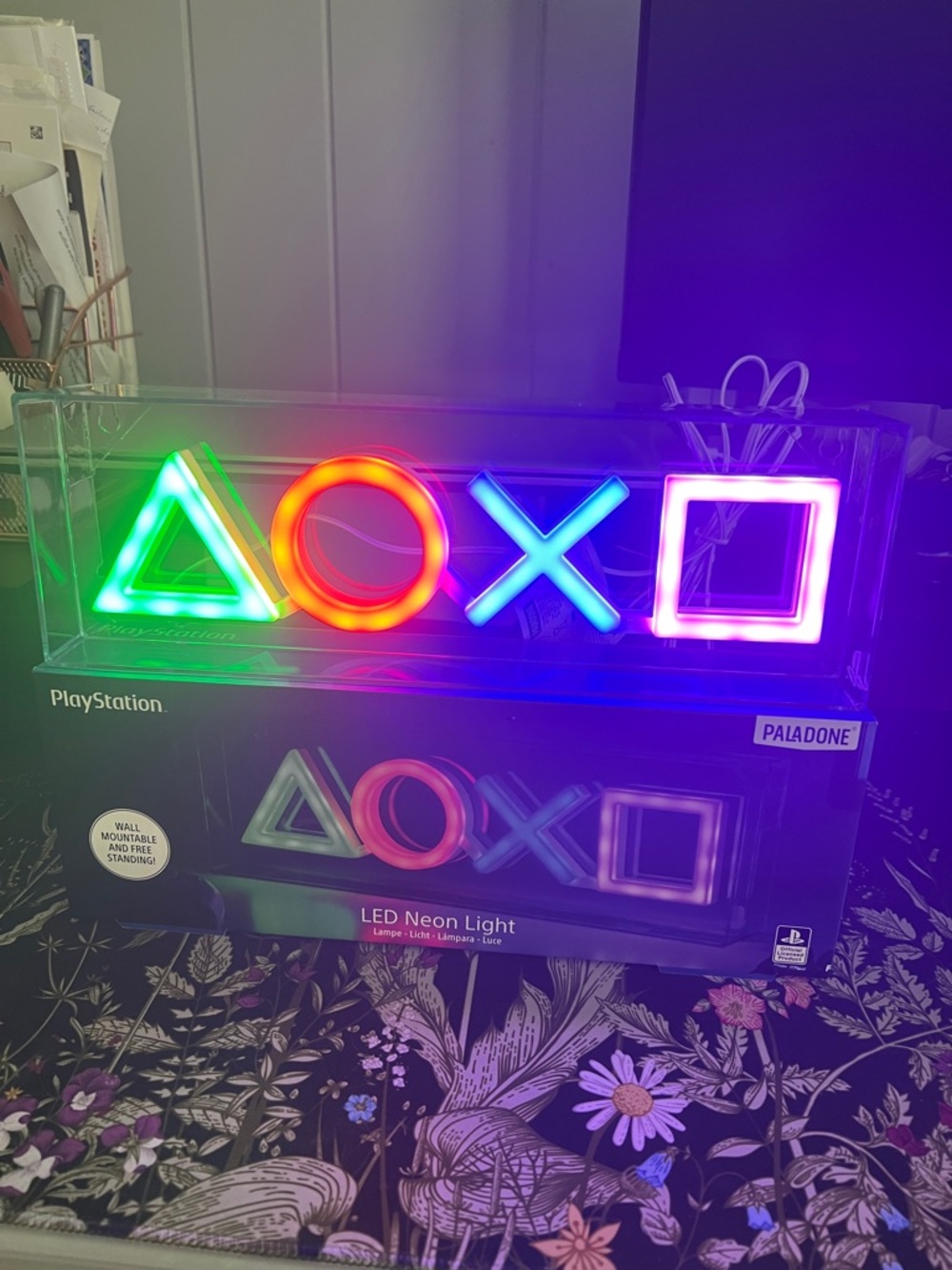 Brand new, 2 pack Paladone Sony PlayStation Icons LED Neon Light - Multicolor - Picture 5 of 8